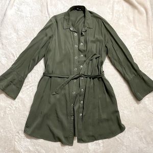 MANGO women’s shirt dress with belt size M